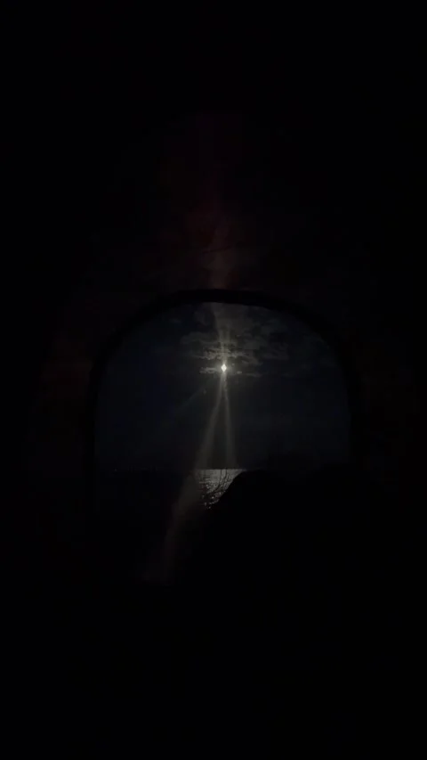 Scenic Lake View Through Camping Tent Window Stock Footage 340068120