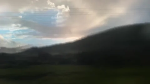Scenic Landscape Through Train Window – Cinematic Travel View Vídeos de archivo 341335101