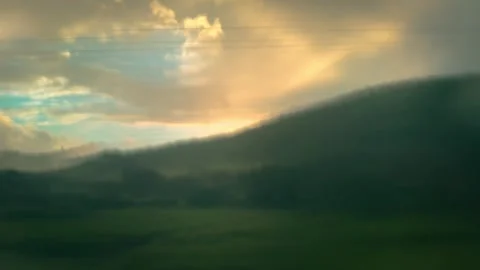Scenic Landscape Through Train Window – Cinematic Travel View Vídeos de archivo 341335111