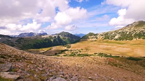 Scenic Landscape View of Berkeley Park Trail in Mount Rainier National Park, Was Stock Footage 332087800
