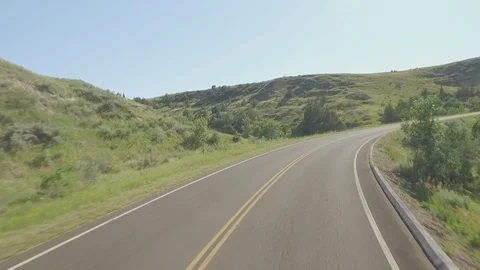 Scenic Loop Drive Landscape Theodore Roosevelt National Park Stock Footage 121639416