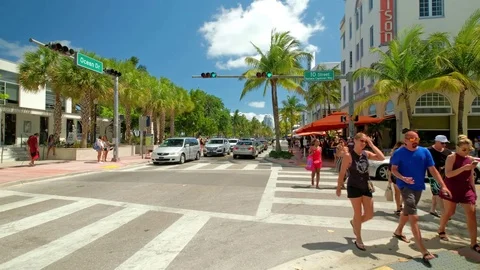 Scenic Miami Beach Stock Footage 75882725