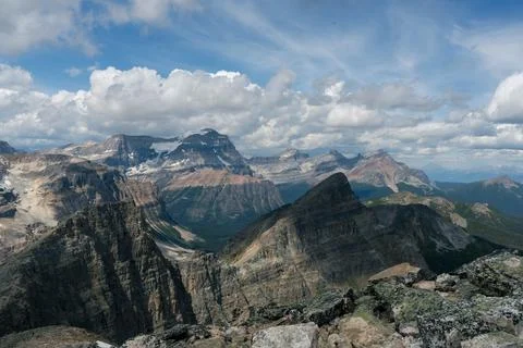 Scenic Mountain Range under Cloudy Sky Stock Photos