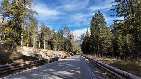Scenic Mountain Road in Dolomites Stock Footage 292156864