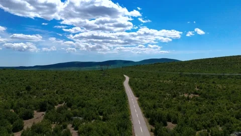 Scenic Mountain Road Through the Dalmatian Landscape, Croatia 스톡 동영상 345012448