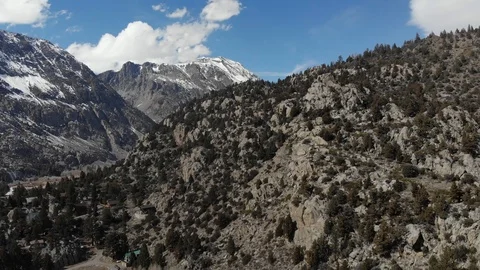 Scenic Mountains in the Eastern Sierras - Side Pan Video stock 126775013