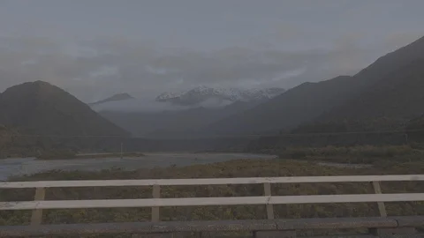 Scenic Mountains at Sunset 4k Video stock 124508945