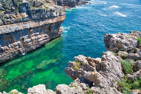 Scenic Mouth of Hell (Boca de Inferno) Gorge near Cascais, Portugal Фото
