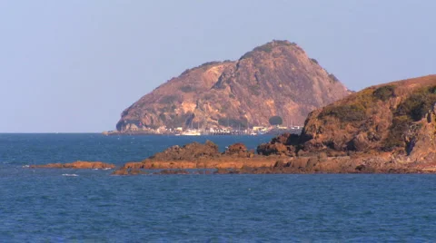 Scenic ocean and rocks Stock Footage 1068886