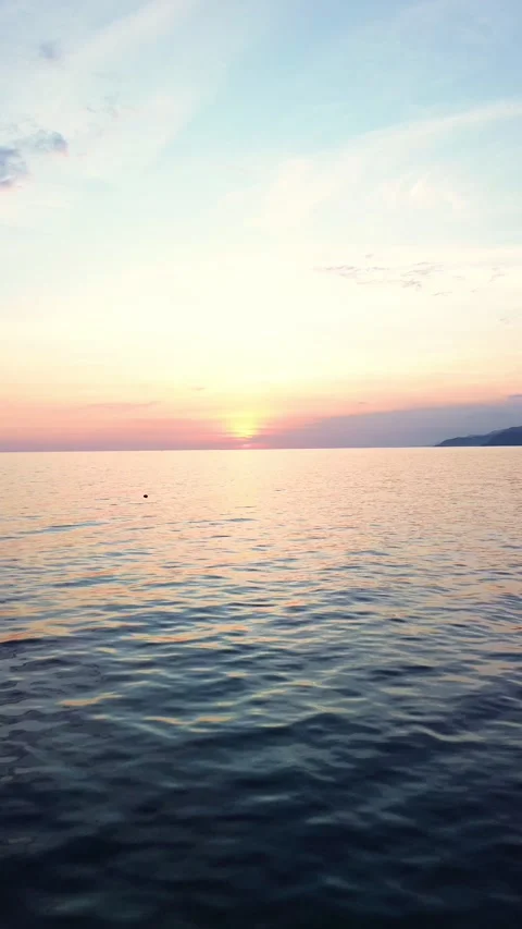 Scenic Ocean View During Sunset Stock Footage 325767632