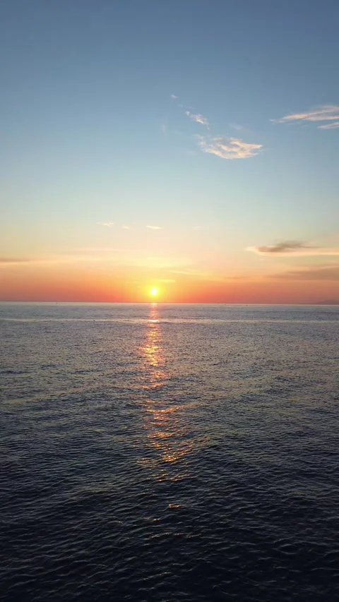 Scenic Ocean View During Sunset Stock Footage 325767707