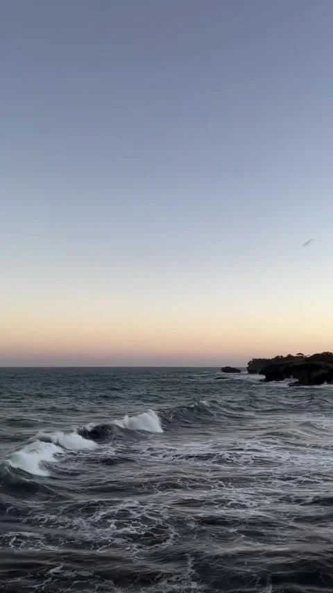 Scenic Ocean Waves at Sunset Stock-Footage 341317444