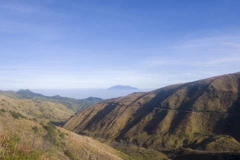 Scenic panorama of East Java showcasing the majestic of Mount Arjuno. Photos