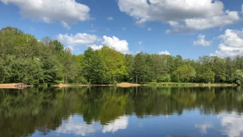 Scenic panorama, summer landscape Stock Footage 242534983