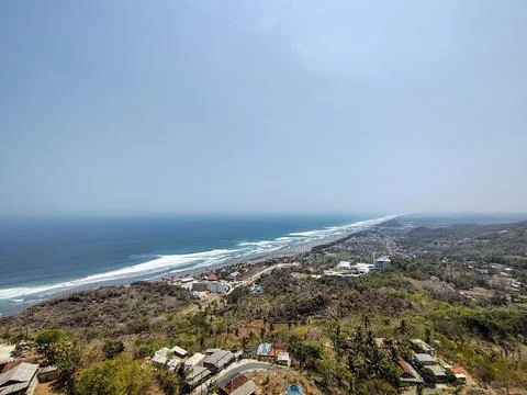 Scenic panoramic landscape of Java Southern Coast and crashing Parangtritis Foto stock