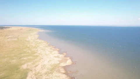 Scenic Push Back Over Lake Kariba: Aerial Drone Footage Video stock 284618147