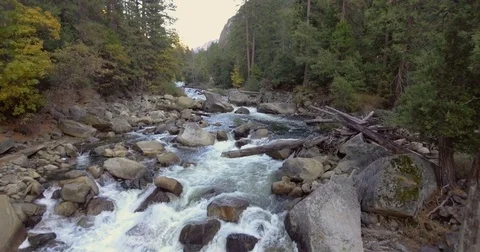 Scenic River Aerial Stock Footage 76006644