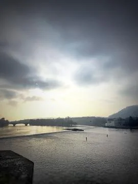 Scenic River Landscape 库存照片