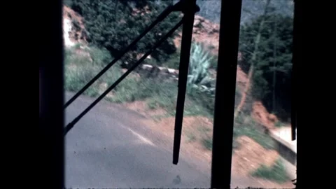 Scenic Road from Bus Window Stock Footage 278167460