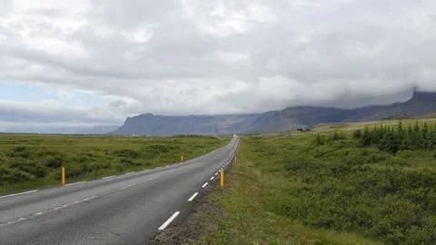 Scenic Road Trip Through the Vast Mountain Landscape of Snaefellsnes, Iceland Stock Footage 339633392