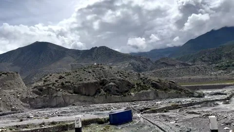 Scenic Road Trip Upper Mustang Valley Nepal Himalayan POV Clip 122 Video stock 318316623