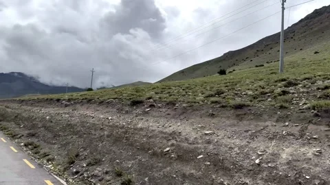 Scenic Road Trip Upper Mustang Valley Nepal Himalayan POV Clip 6 Video stock 318316677