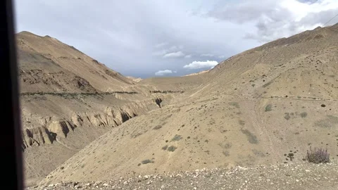 Scenic Road Trip Upper Mustang Valley Nepal Himalayan POV Clip 15 Video stock 318316700