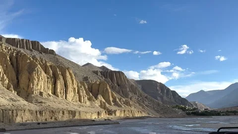 Scenic Road Trip Upper Mustang Valley Nepal Himalayan POV Clip 26 Video stock 318316760