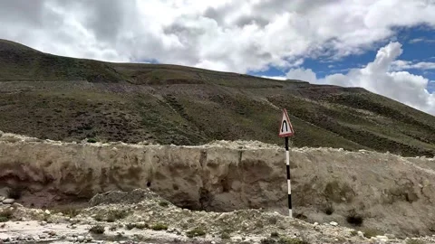 Scenic Road Trip Upper Mustang Valley Nepal Himalayan POV Clip 64 Video stock 318316800
