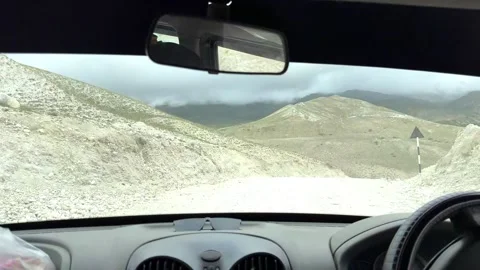 Scenic Road Trip Upper Mustang Valley Nepal Himalayan POV Clip 53 Video stock 318316801
