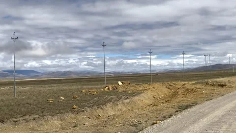 Scenic Road Trip Upper Mustang Valley Nepal Himalayan POV Clip 97 Video stock 318316835