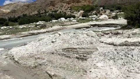 Scenic Road Trip Upper Mustang Valley Nepal Himalayan POV Clip 49 Video stock 318316883