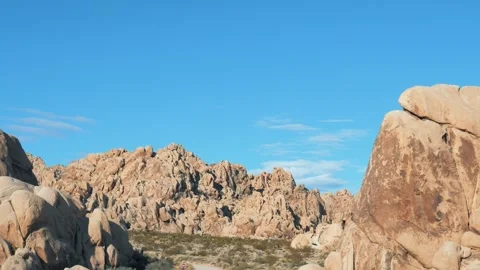Scenic rock formations in joshua tree national park Stock Footage 345522486