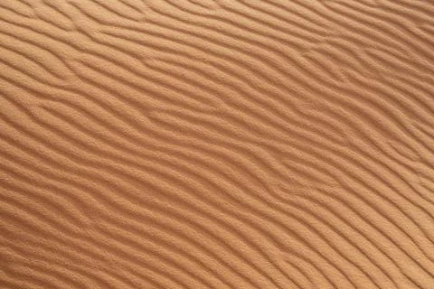 Scenic sand pattern on a desert's dune, drawn from the wind, Morocco, Africa 写真素材
