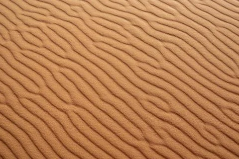 Scenic sand pattern on a desert's dune, drawn from the wind, Morocco, Africa 写真素材