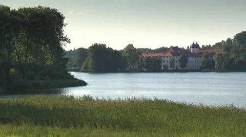 Scenic scene on lake Stock Footage 57339998