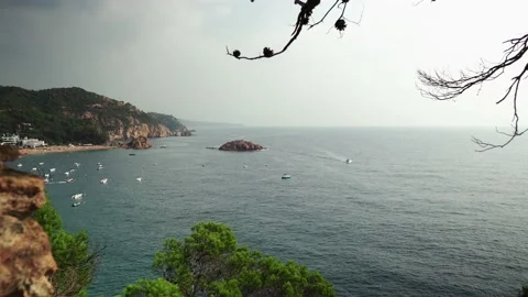Scenic sea view in Tossa de Mar Stock Footage 171543652