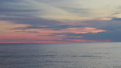 Scenic Seascape with Clouds at Sunset Video stock 311789725
