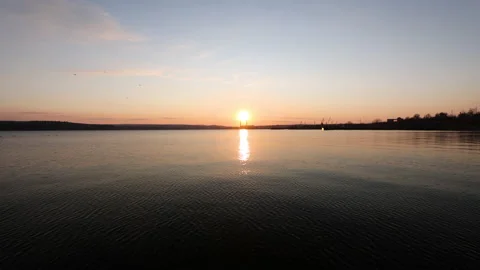 Scenic seascape at sunset Stock Footage 172079230