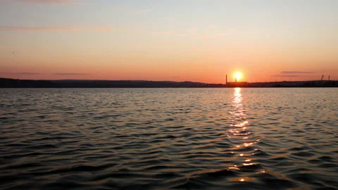 Scenic seascape at sunset Stock Footage 172080463