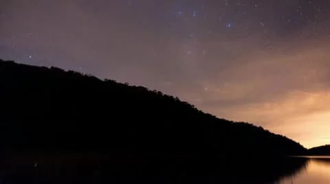 Scenic silhouetted mountain Stock Footage 54269526
