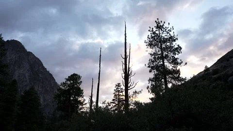 Scenic Sky View with Clouds in the Mountains at Dusk Stock Footage 242025081