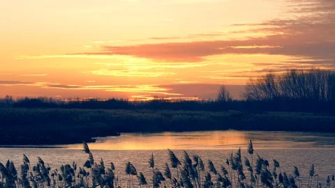 Scenic sunset, 4K video Stock Footage 100334706