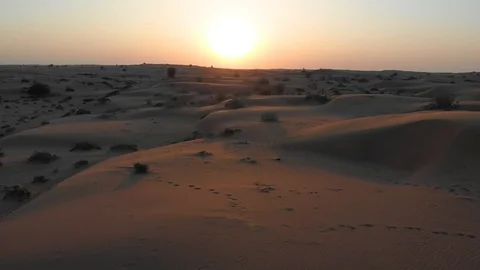 Scenic sunset in the desert Stock Footage 112739901