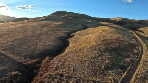 Scenic Sunset Mountain Fly Over Stock-Footage 219297512