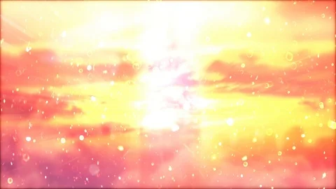 Scenic sunset. Particle on clouded background Stock Footage 104590462