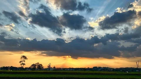 A Scenic Sunset Stock Photos