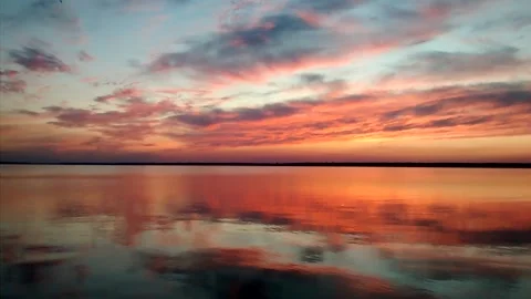 Scenic sunset view over the sea Stock Footage 140264617