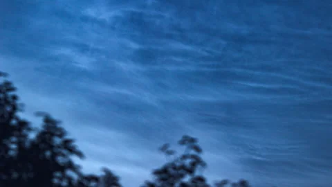 Scenic time lapse noctilucent clouds. Stock Footage 159366577