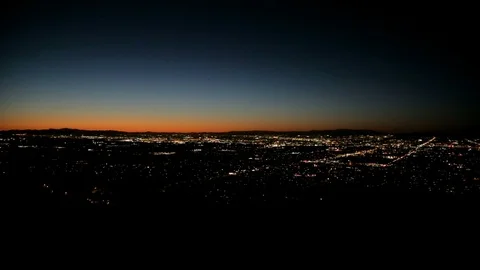 Scenic time lapse of Phoenix at Night with city lights Stock Footage